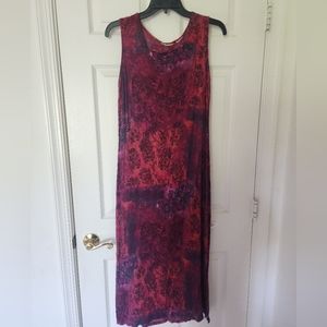 Beautiful red and purple multicolor dress